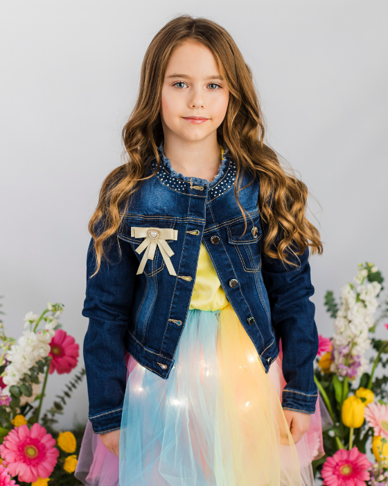 Geaca de Blugi cu diamante si fundite