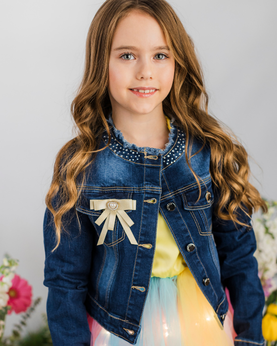 Geaca de Blugi cu diamante si fundite