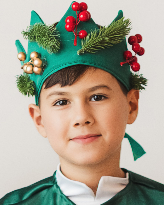 Coroana verde cu crengute de brad