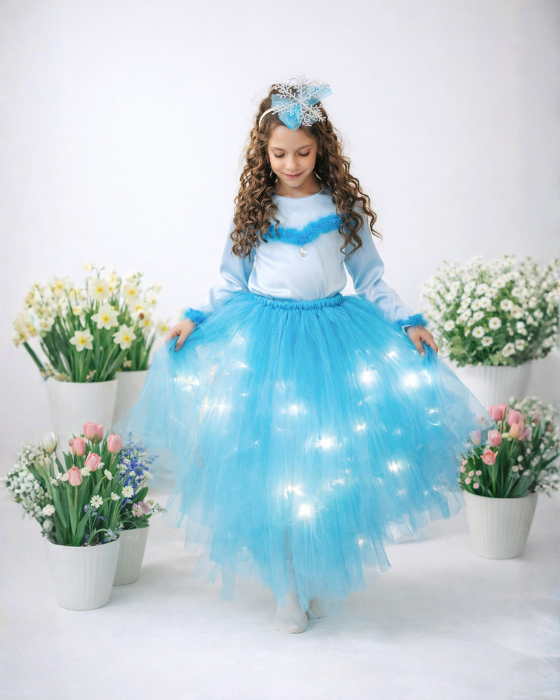 Costum de prințesă, Elsa Bleu 2 piese