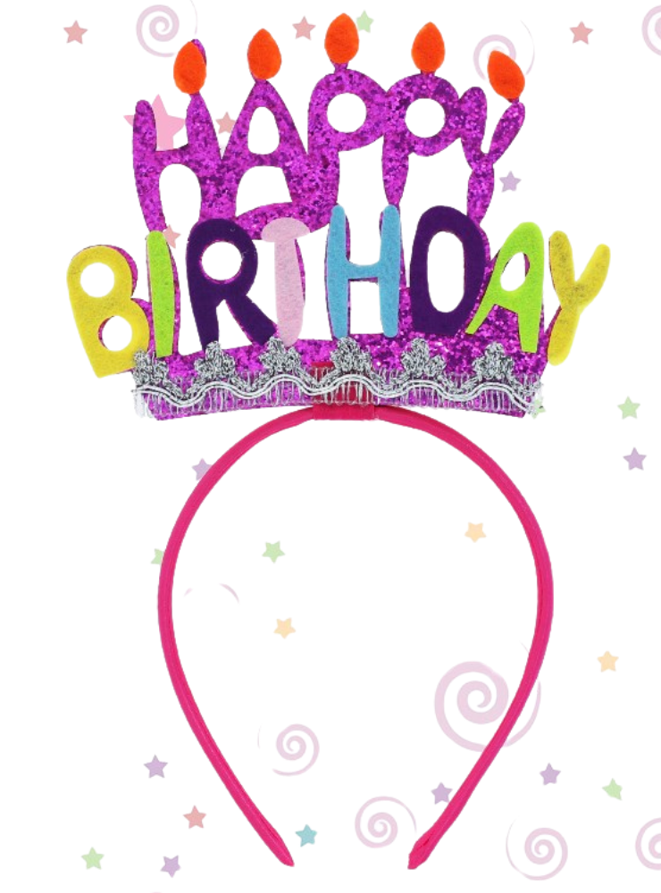 Bentiță Birthday cu Lumânărele Colorate