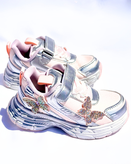 Adidași Roz cu Fluturași, De Școală