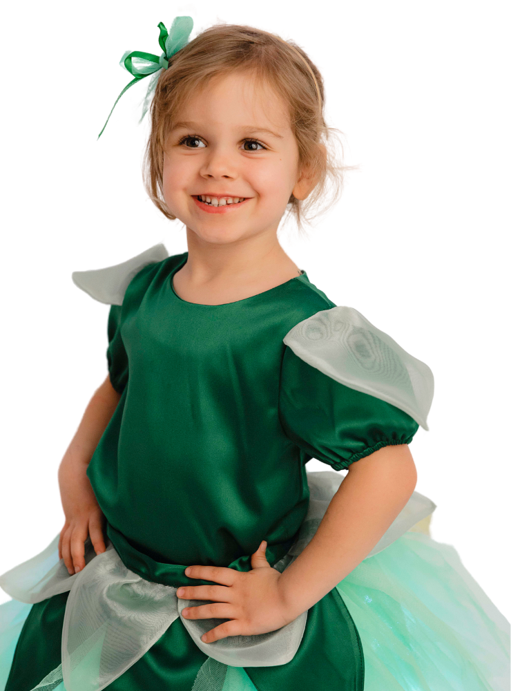 Green Blouse, Flower Costume for Celebration, Fairy, Poppy, Snowdrop, Daisy