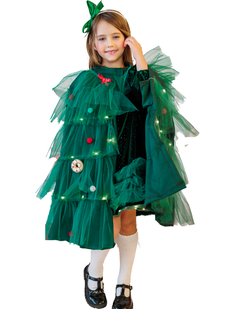 Compleu, Rochiță+Pelerină, Verde