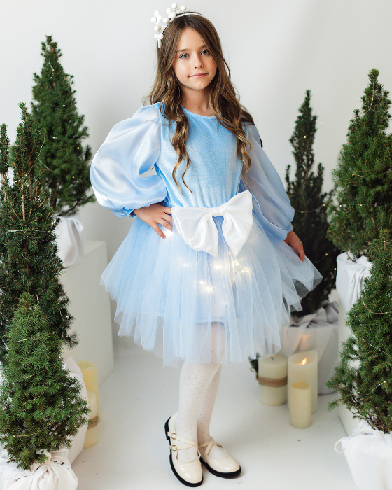 Rochita cu Luminite Bleu, Printesa de Gheata, regina iernii pentru Craciun