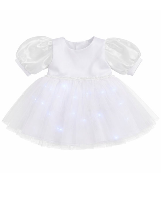 Baptism Dress, with Lights, White