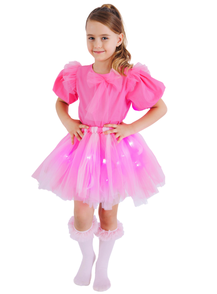 Compleu cu Luminițe, Blușh Pink, 2 Piese