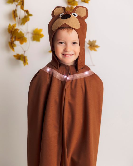 Costum de Urs / Castor, cu Luminițe, Universal (Poveste Ursul Păcălit de Vulpe)