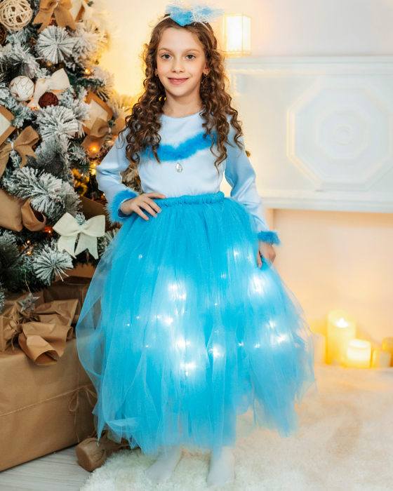 Costum de prințesă, Elsa Bleu 2 piese