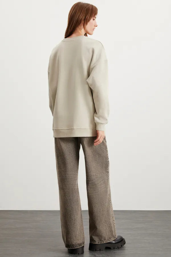 Hanorac de Toamnă pentru mămici, Super Moale, Crem