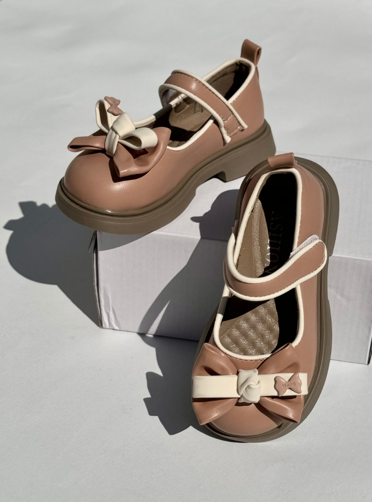 Pantofiori Roz cu Fundiță Pufoasă