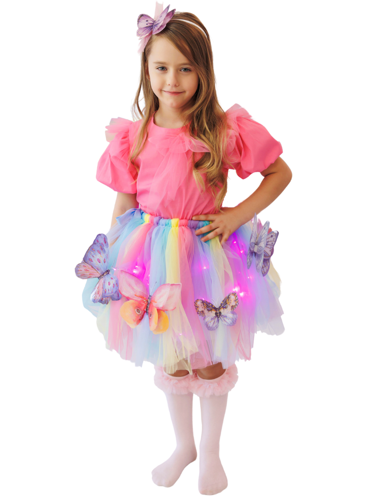 Set with Lights, Rainbow Butterfly, 2 Pieces