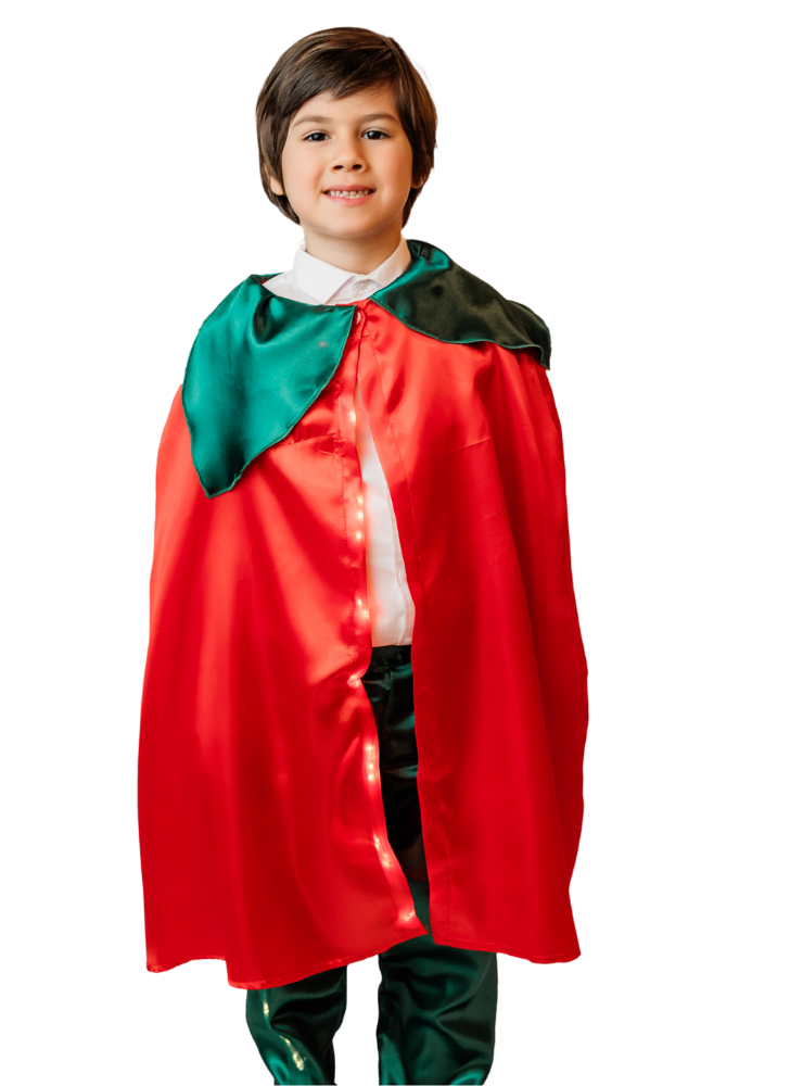 Pelerină cu Luminițe, Floare Roșie De Toamnă de băiat