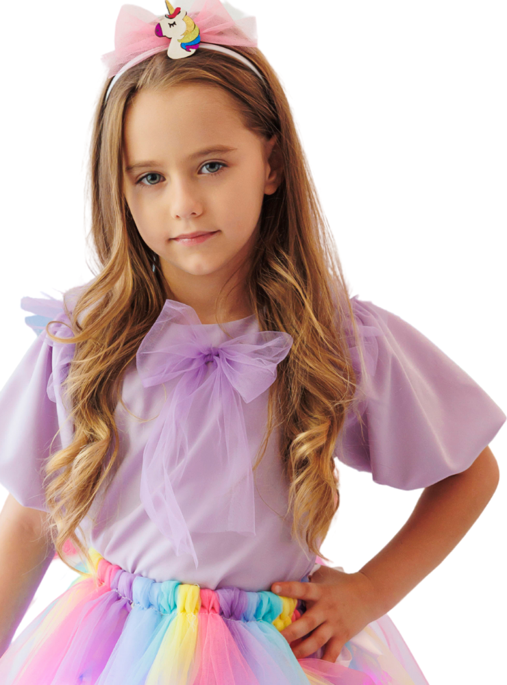 Bluzița Unicorn, Lila, Bumbac