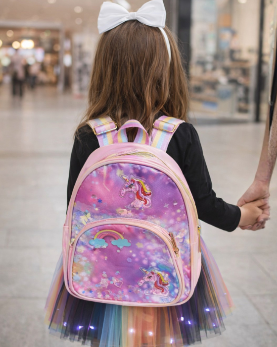 Ghiozdan Unicorn Colorat