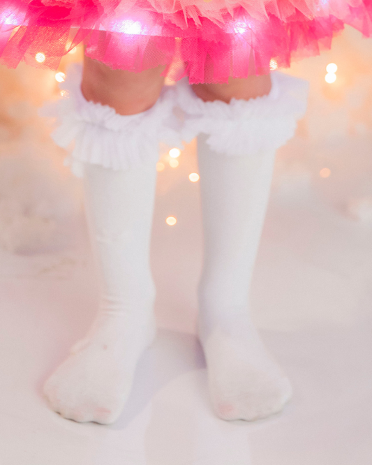 Șosețele cu Volănașe din Tulle Alb, Școală / Grădiniță