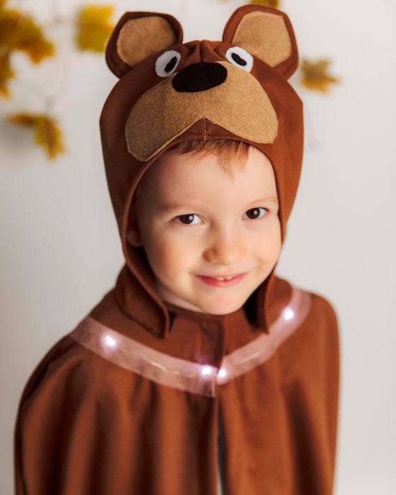 Costum de Urs / Castor, cu Luminițe, Universal (Poveste Ursul Păcălit de Vulpe)