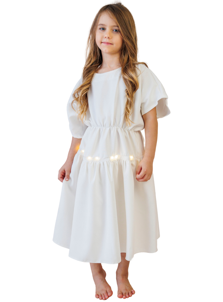 Rochiță cu Luminițe, pentru Serbare de Înger, Fulg de Nea