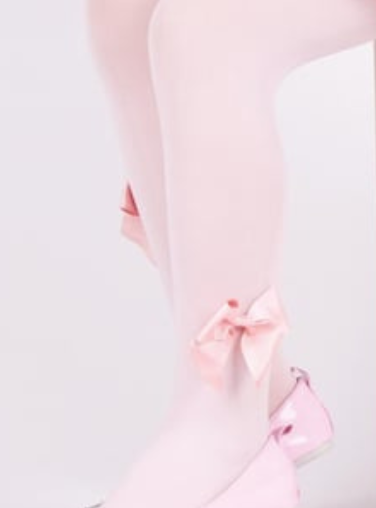 Dresuri Ultra Soft cu Fundiță Roz, De Primavara, super rezistente si grosute