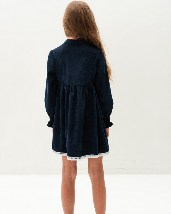 Rochiță Agneska, de Școală, Premium Bleumarin