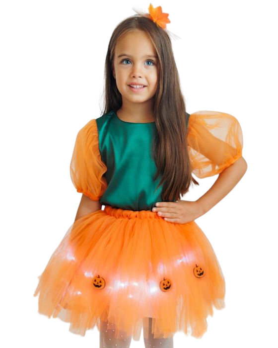 Costum Portocaliu cu Dovleci, 3 piese
