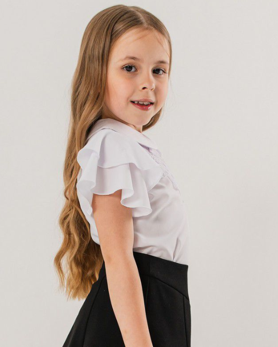 Bluziță Albă Bumbac Marcia, De Școală