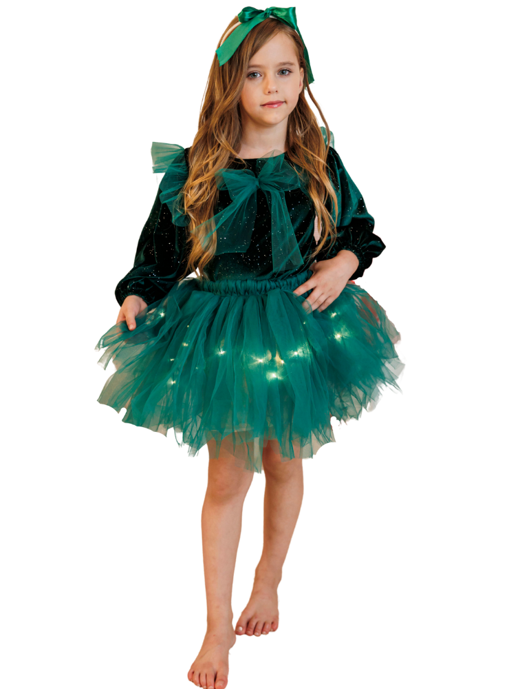 Fustița cu Luminițe, Verde Regal De Craciun