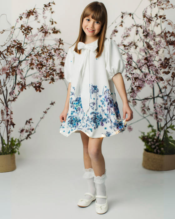 Rochița cu Floricele Bleu în Degradé, de Școală / Grădiniță