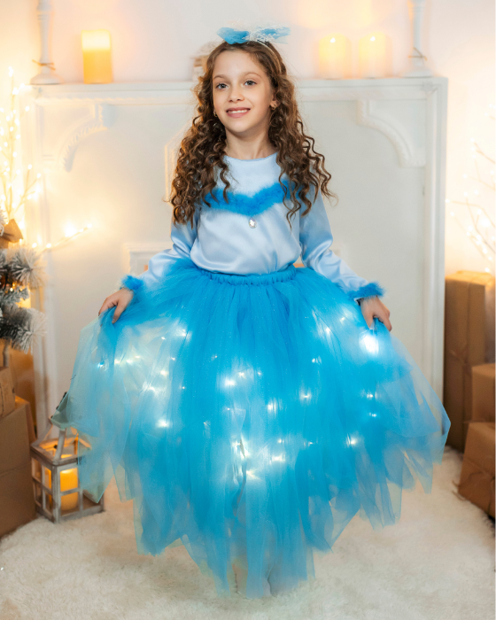 Costum de prințesă, Elsa Bleu 2 piese