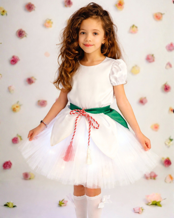 Snowdrop Costume with Lights, 3 Pieces, Spring Show