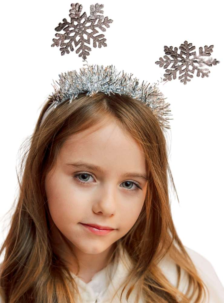 Coroniță Fulg De Nea și Beteală de Crăciun