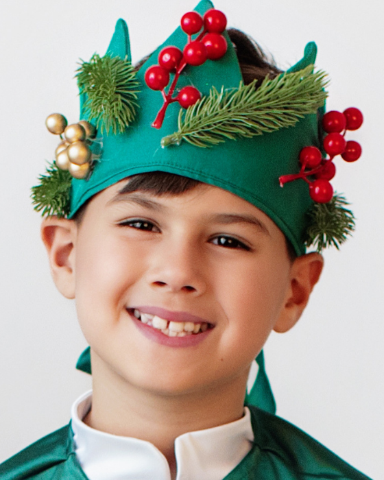 Coroana verde cu crengute de brad