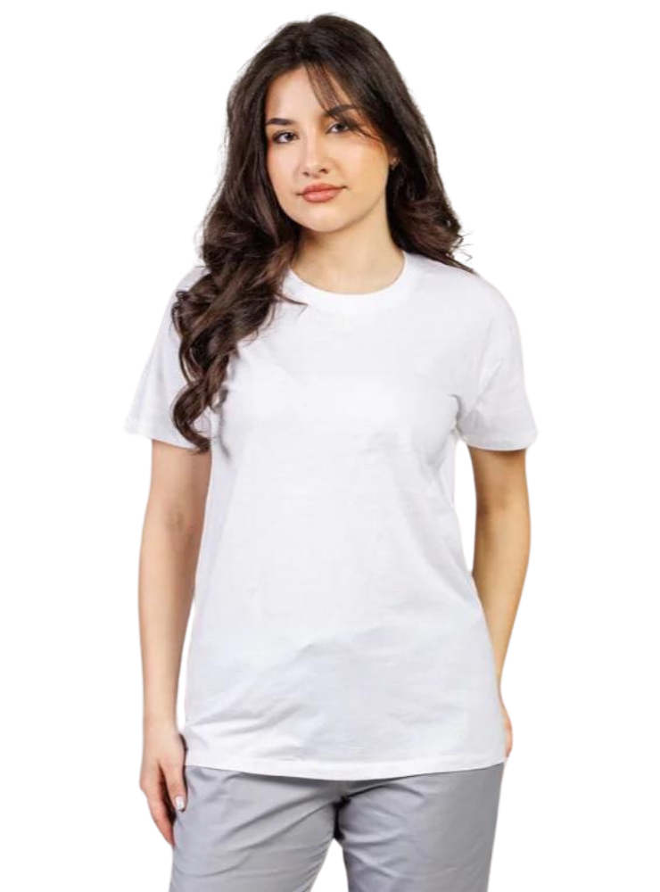 Tricou Bumbac Femei Alb, L