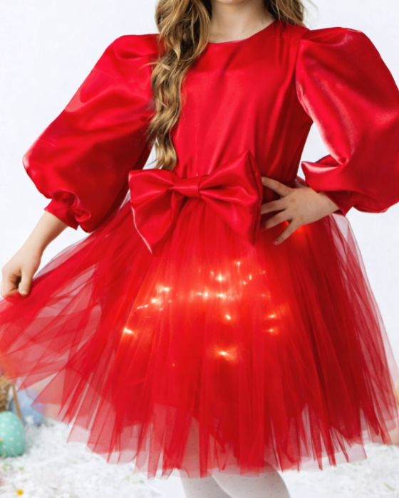 Sparkle Dress, Brown with Leaves, Fall 2025