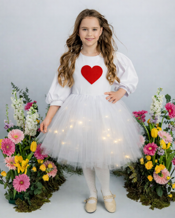 Rochita cu Luminite Alba, cu Inima