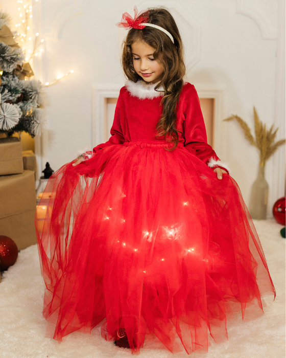 Compleu cu Luminițe, Roșu, De Craciun