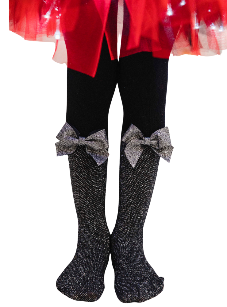 Dresuri Negre Fundiță Sclipici, de Școală / Grădiniță