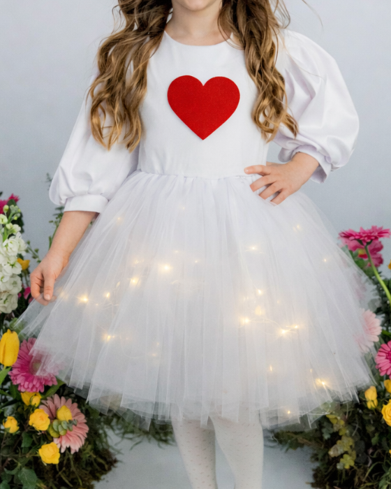 Rochita cu Luminite Alba, cu Inima