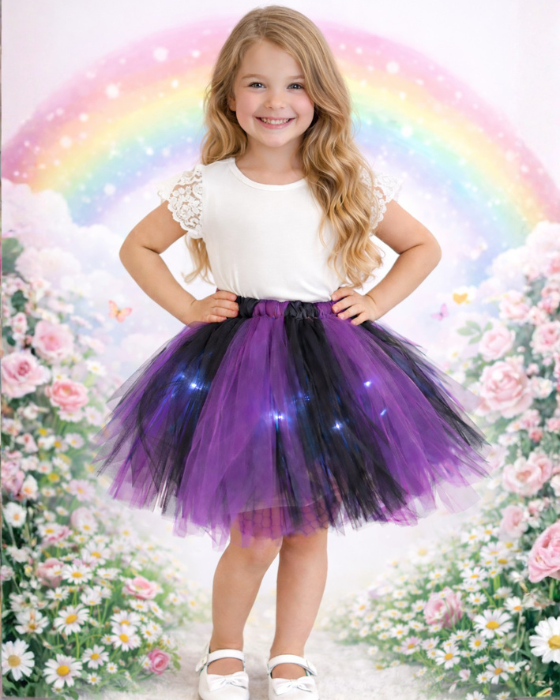 Fustița cu Luminițe Vesela Mov