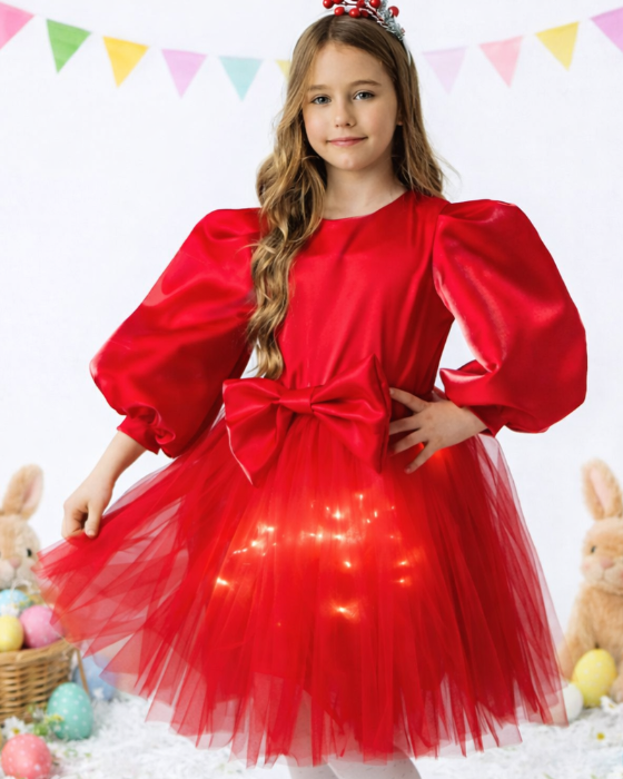 Rochita cu Luminite Roșie, minunată, 8 Martie