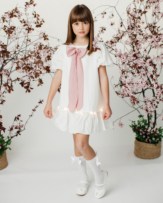 Rochița Delicată Albă de In, de Școală / Grădiniță