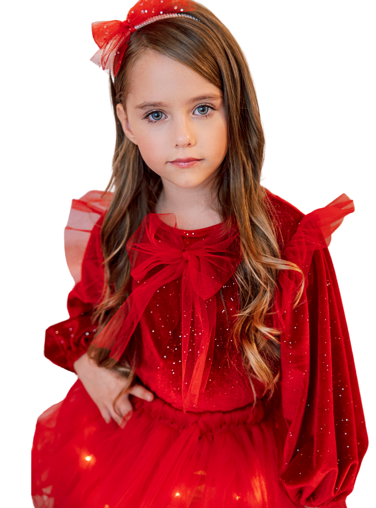 Bluzița Roșie, Catifea Superbă, de Crăciun