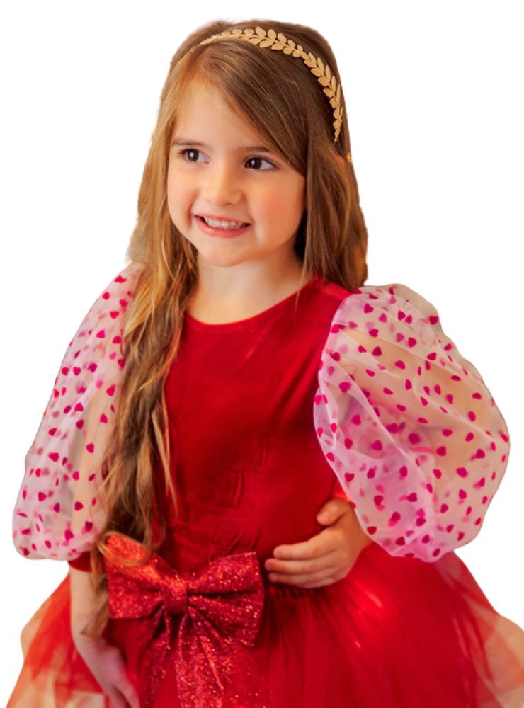 Body Roșu cu Mâneci Bufante