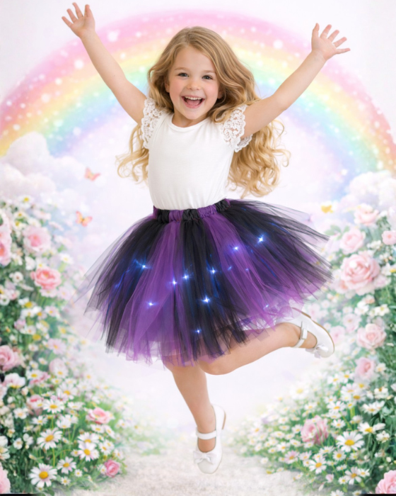 Fustița cu Luminițe Vesela Mov