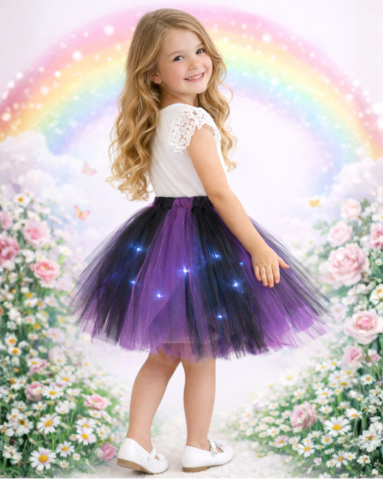 Fustița cu Luminițe Vesela Mov