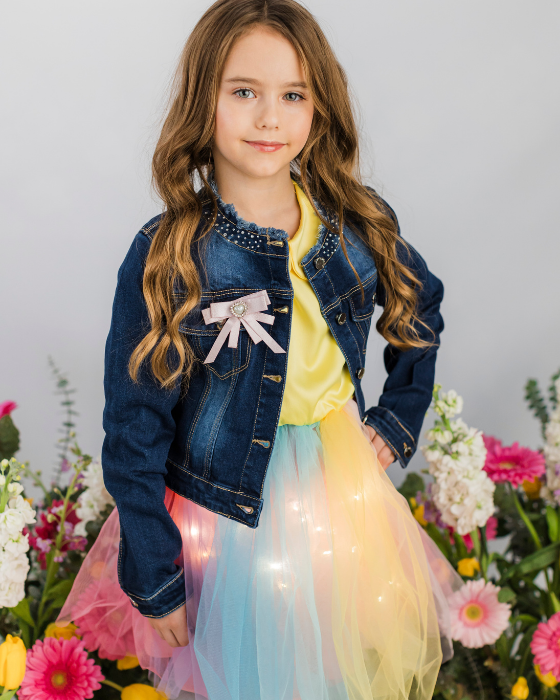 Geaca de Blugi cu diamante si fundite