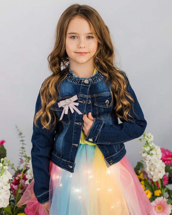 Geaca de Blugi cu diamante si fundite