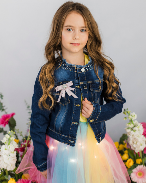 Geaca de Blugi cu diamante si fundite