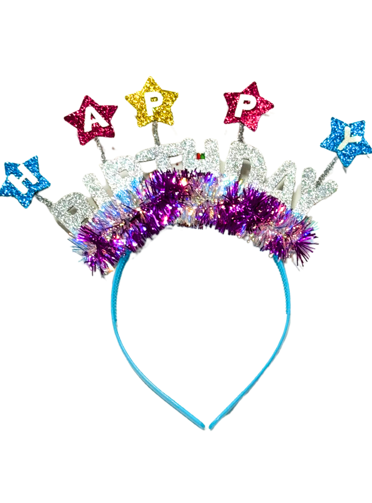 Bentiță Birthday cu Steluțe Colorate