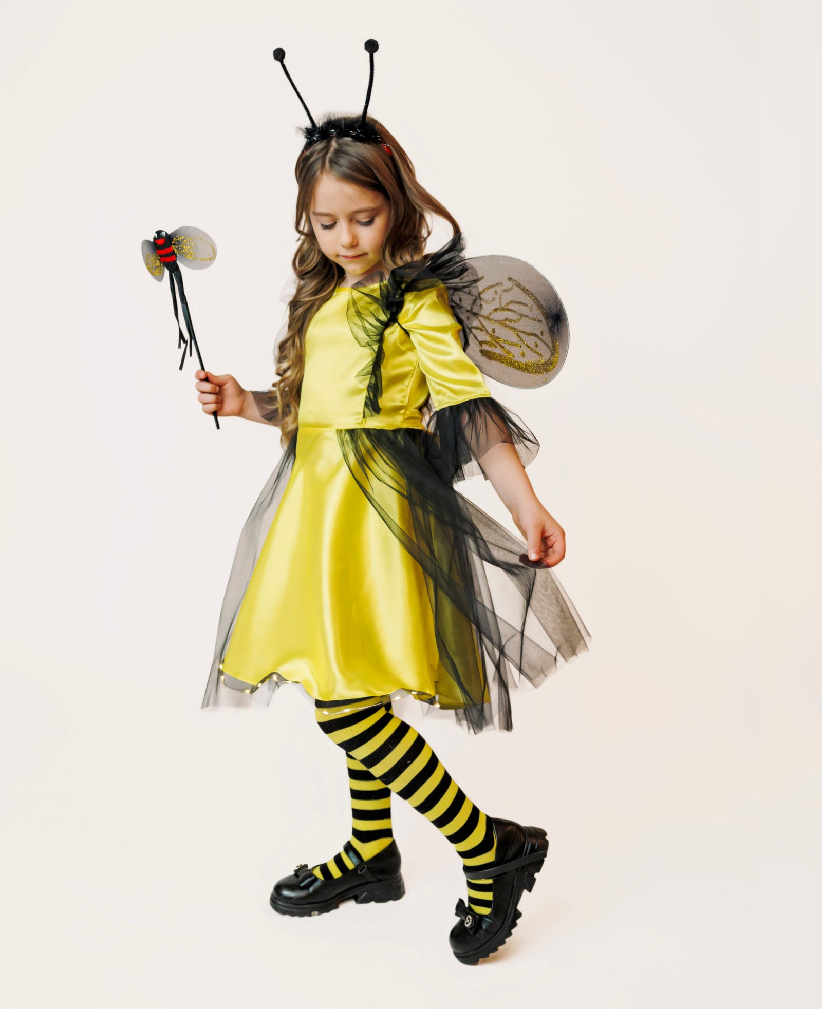 Bee Costume with Lights, 4 Pieces Dress + Accessories, Spring, Celebration